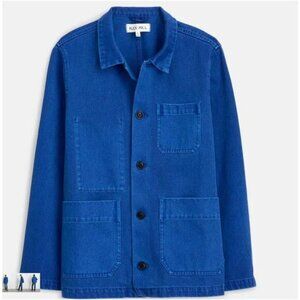 ALEX MILL Women's Britt Work Jacket in Recycled Denim Size XS In Cobalt